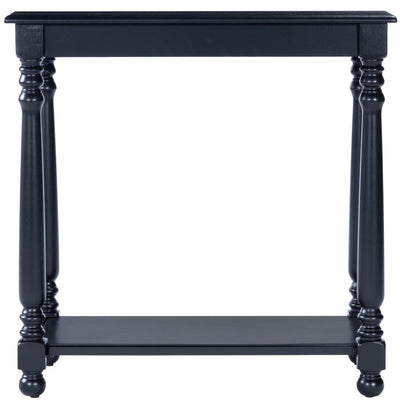 24’ Black Manufactured Wood Rectangular End Table With Shelf - End-Side Tables