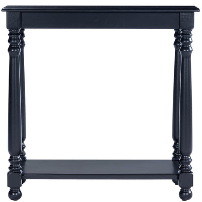 24’ Black Manufactured Wood Rectangular End Table With Shelf - End-Side Tables