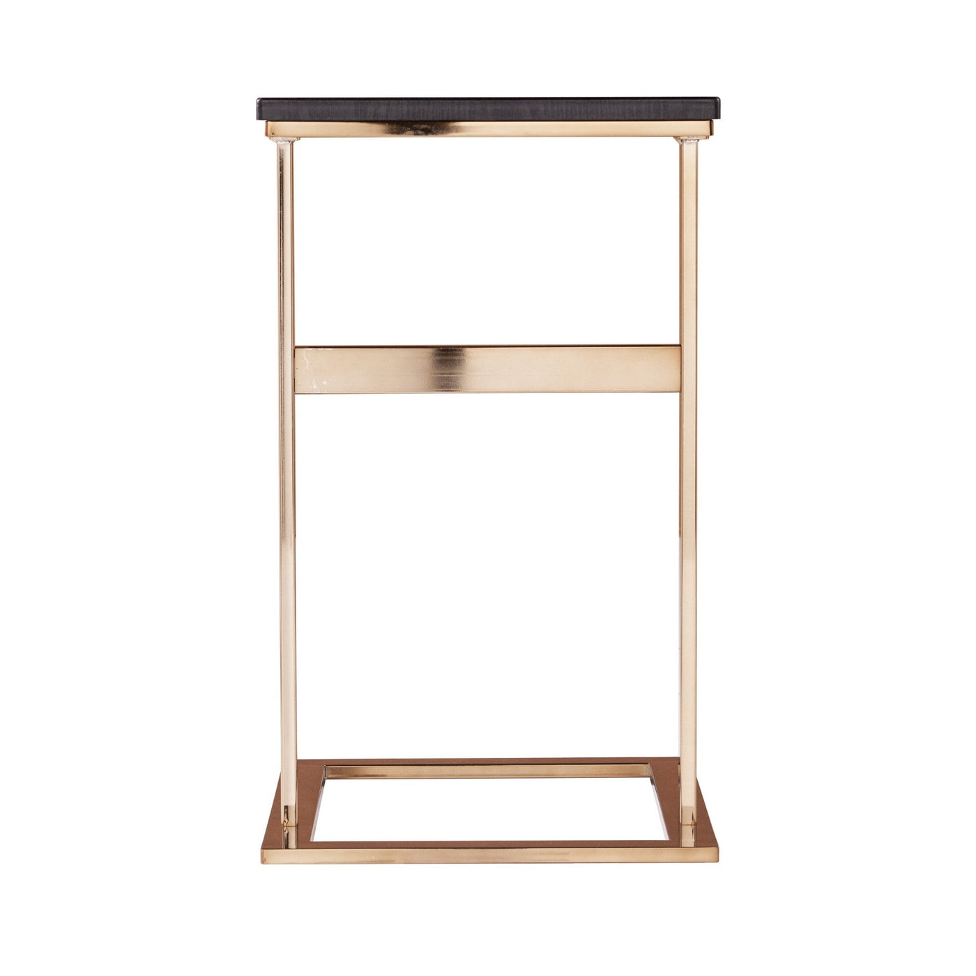 24’ Gold And Black Contemporary Rectangular End Table - End-Side Tables