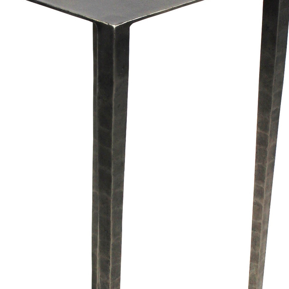 24’ Nickel Iron Square End Table - End-Side Tables