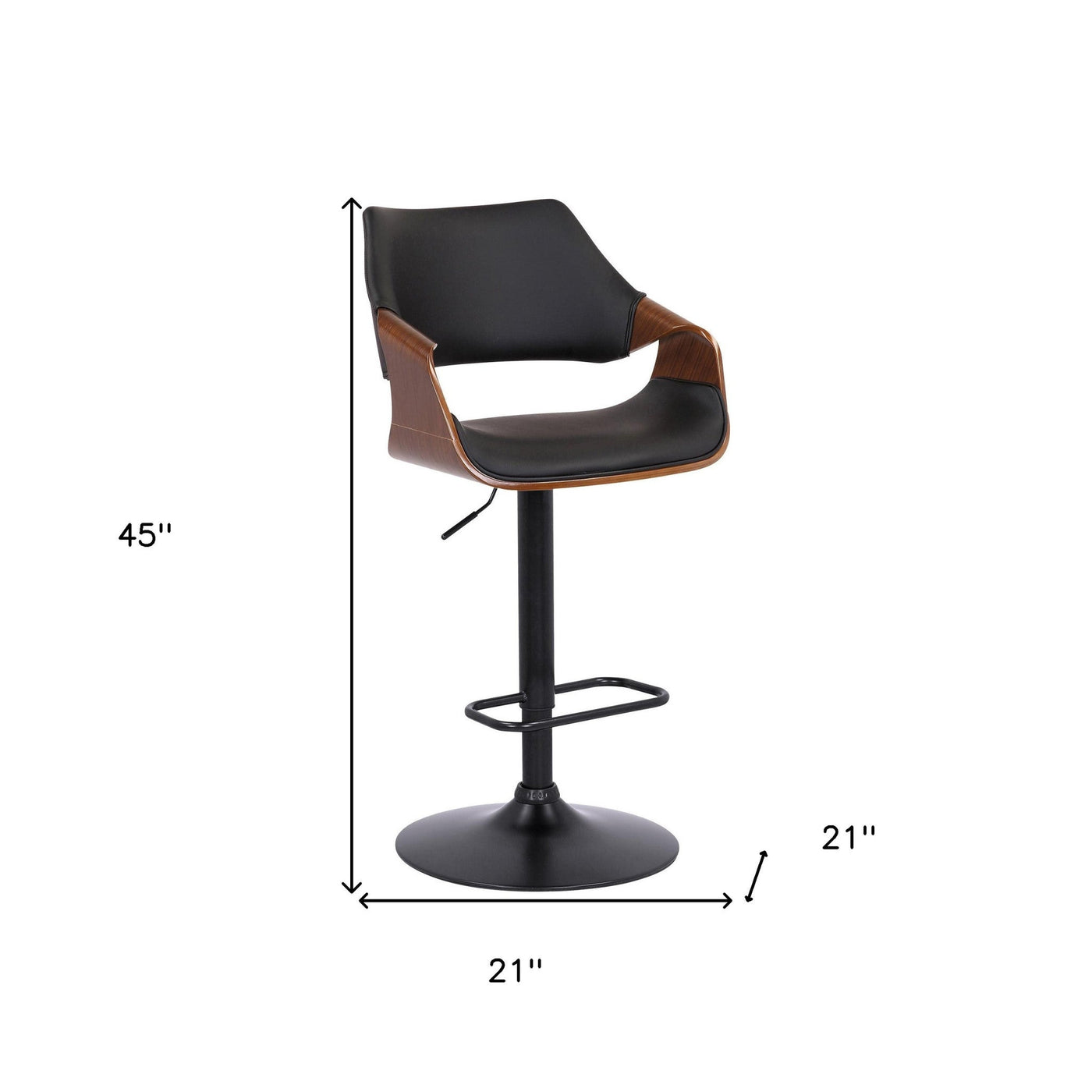 25’’ Black Iron Swivel Adjustable Height Bar Chair - Bar Chairs