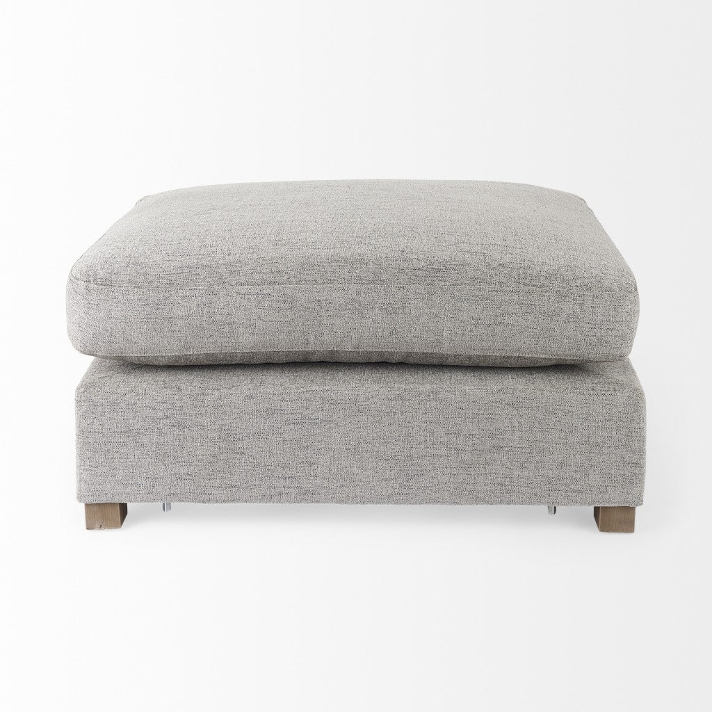 26’ Gray Polyester And Brown Cocktail Ottoman - Ottomans