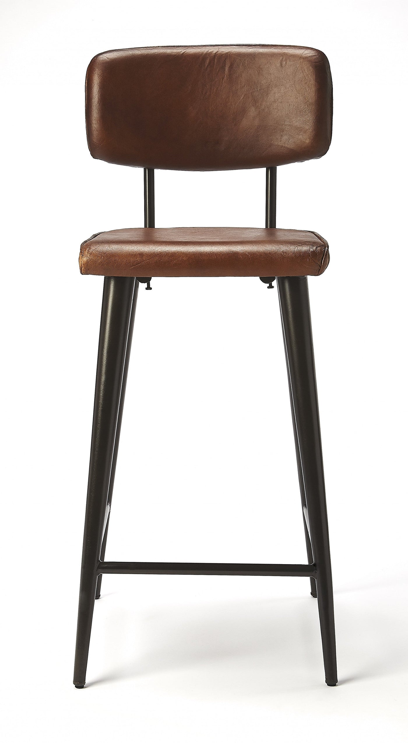 28’ Brown And Black Iron Bar Chair - Bar Chairs