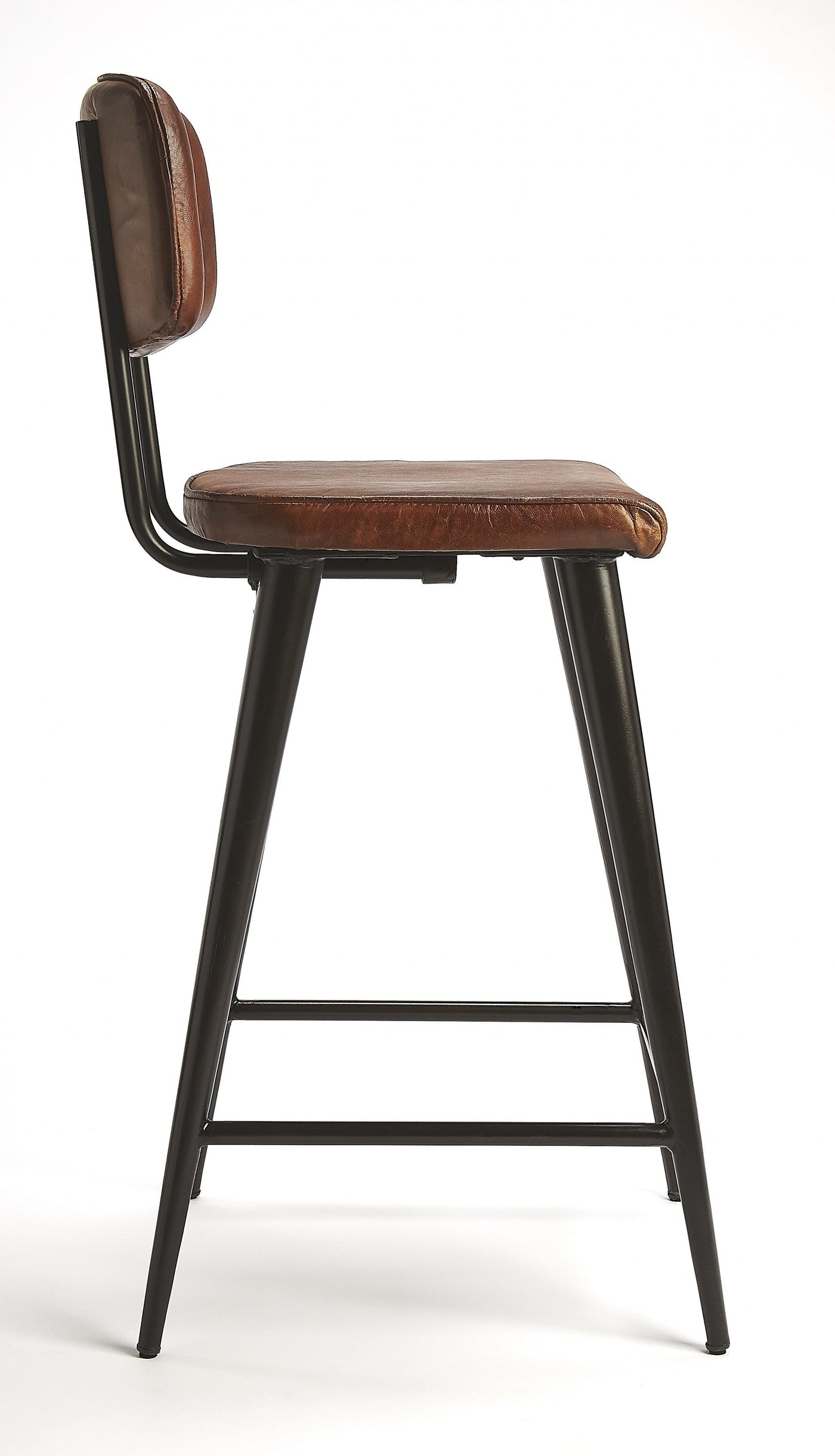 28’ Brown And Black Iron Bar Chair - Bar Chairs