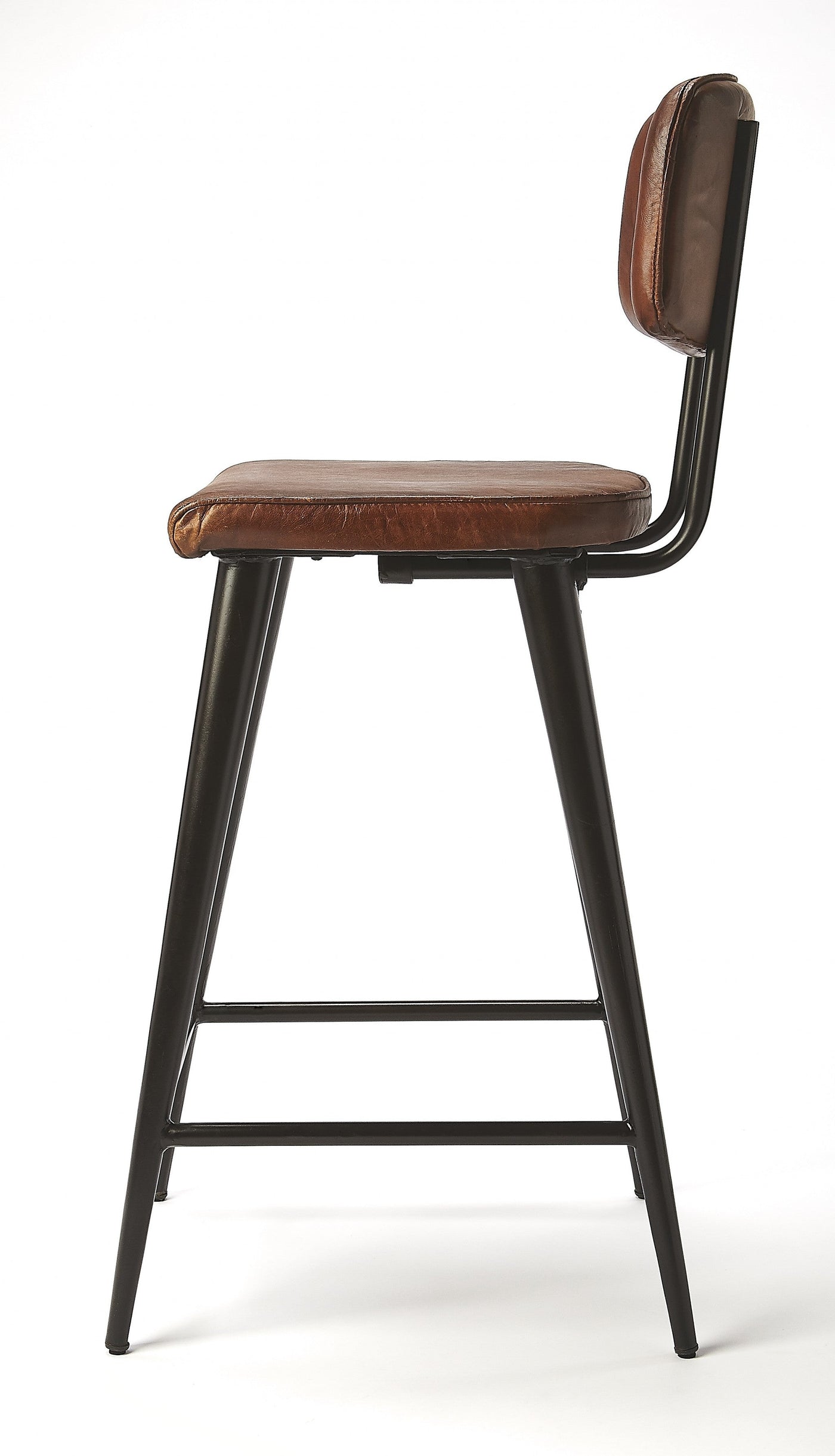 28’ Brown And Black Iron Bar Chair - Bar Chairs