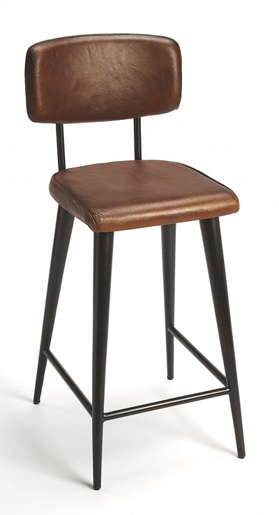 28’ Brown And Black Iron Bar Chair - Bar Chairs