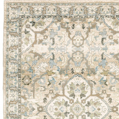 2’X8’ Beige And Ivory Medallion Runner Rug - Area Rugs