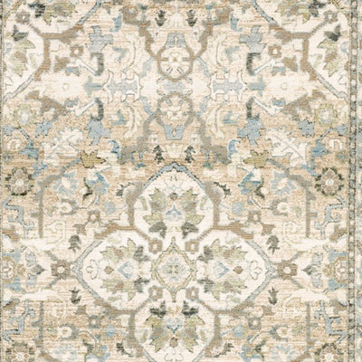 2’X8’ Beige And Ivory Medallion Runner Rug - Area Rugs