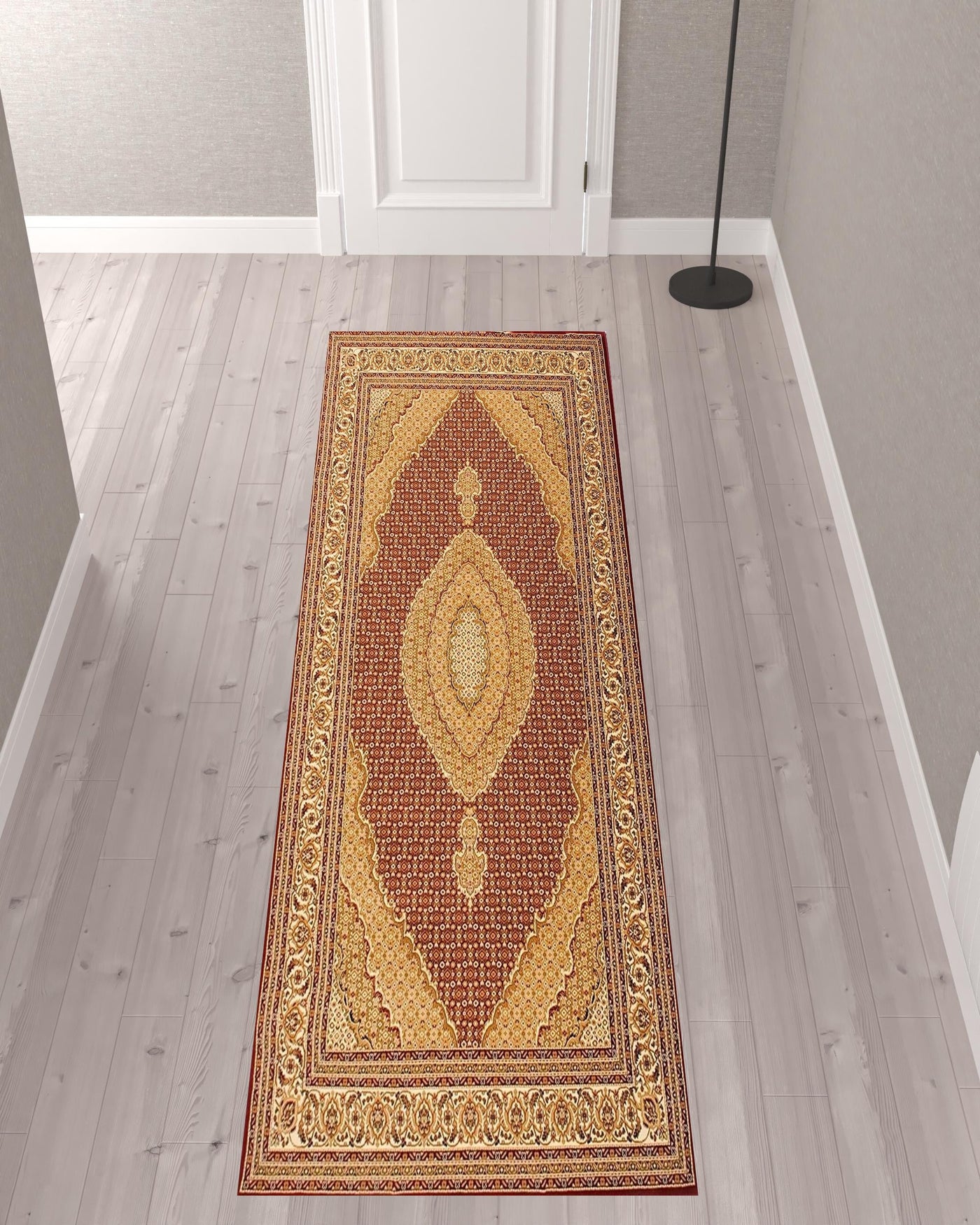 3’ x 13’ Red and Beige Medallion Runner Rug - 3x10 - Area Rugs
