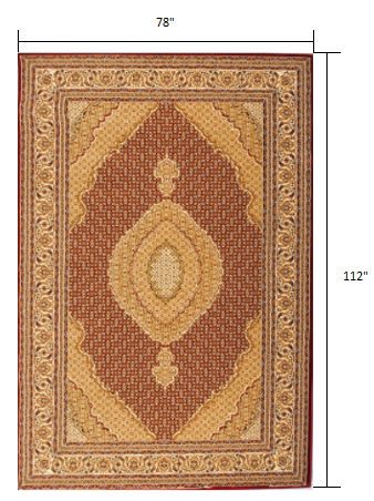 3’ x 13’ Red and Beige Medallion Runner Rug - Area Rugs