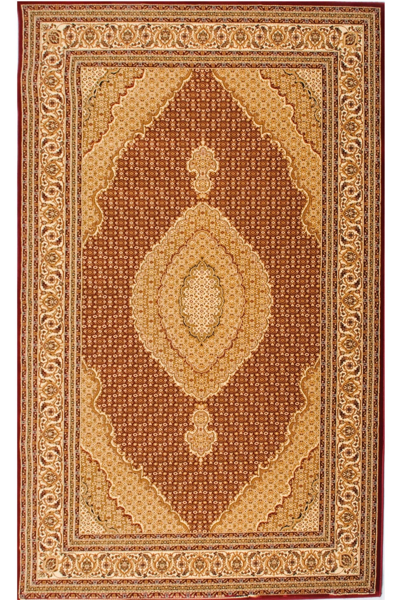 3’ x 13’ Red and Beige Medallion Runner Rug - Area Rugs