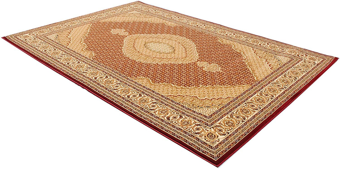 3’ x 13’ Red and Beige Medallion Runner Rug - Area Rugs