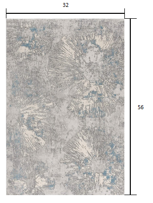 3’ X 5’ Blue Abstract Dhurrie Area Rug - Area Rugs