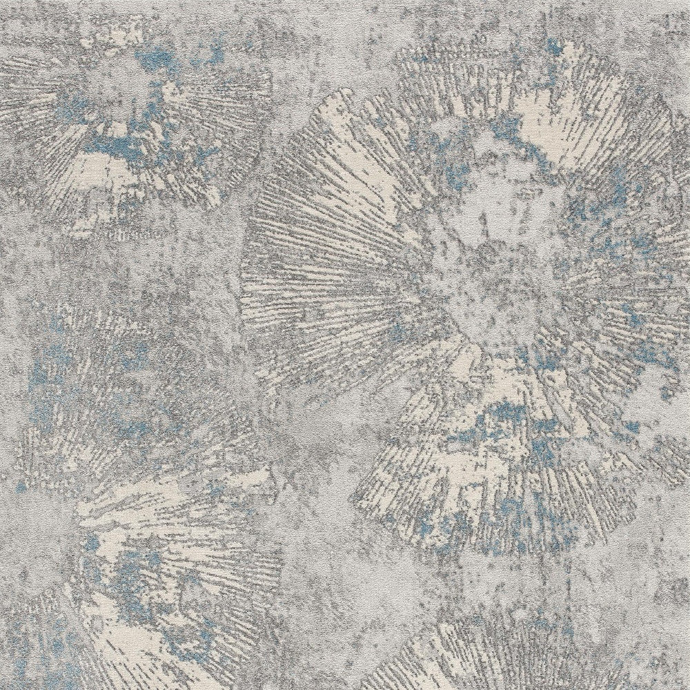 3’ X 5’ Blue Abstract Dhurrie Area Rug - Area Rugs