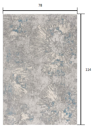 3’ X 5’ Blue Abstract Dhurrie Area Rug - Area Rugs