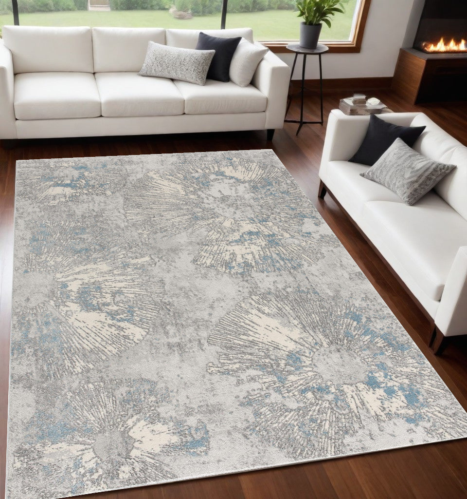3’ X 5’ Blue Abstract Dhurrie Area Rug - 5’ x 8’ - Area Rugs