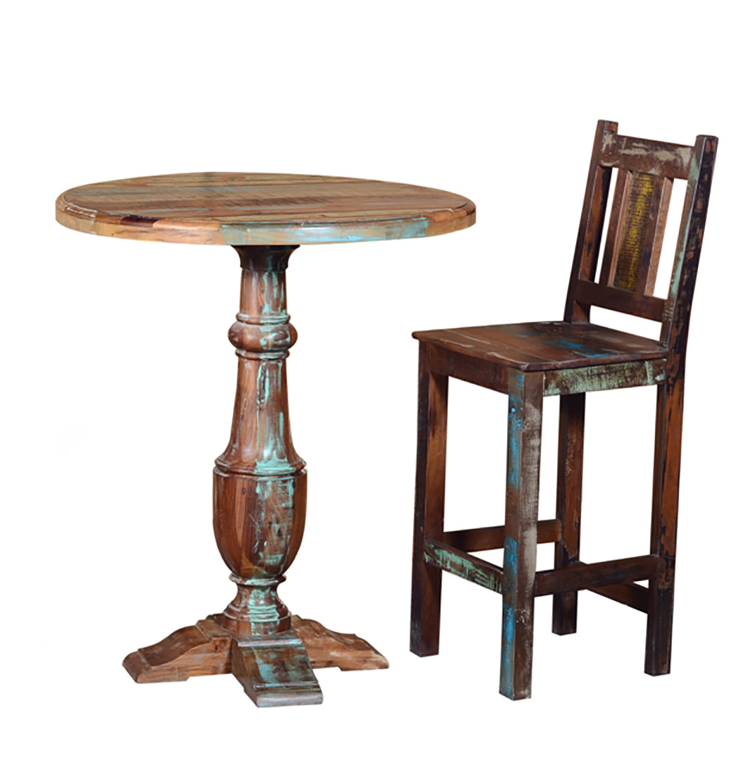 30’ Brown Solid Wood Bar Height Bar Chair - Bar Chairs