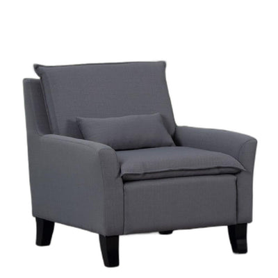 32’ Gray And Black Fabric Arm Chair - Gray - Accent Chairs