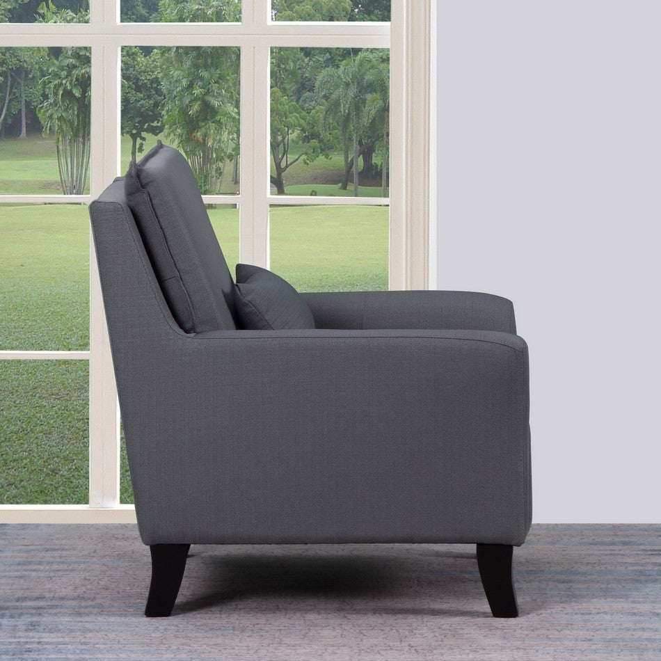 32’ Gray And Black Fabric Arm Chair - Gray - Accent Chairs