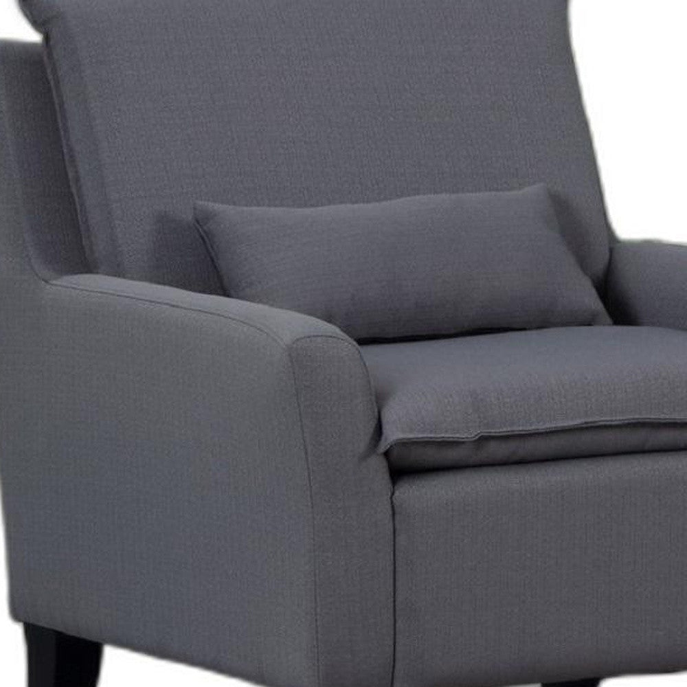 32’ Gray And Black Fabric Arm Chair - Gray - Accent Chairs