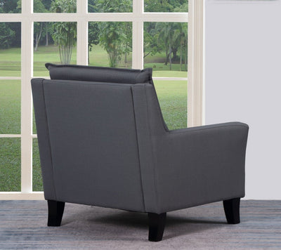 32’ Gray And Black Fabric Arm Chair - Gray - Accent Chairs