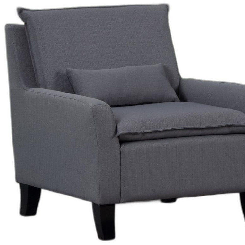 32’ Gray And Black Fabric Arm Chair - Gray - Accent Chairs