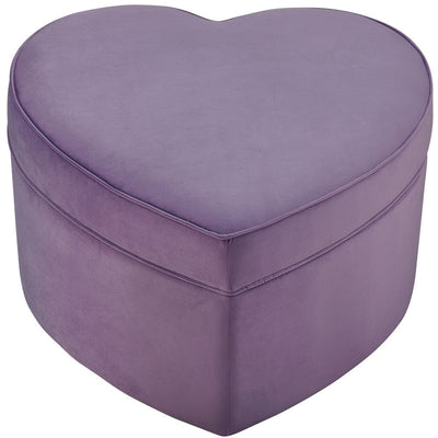 32’ Purple Velvet Specialty Storage - Purple, Velvet / Velvet - Ottomans