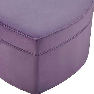 32’ Purple Velvet Specialty Storage - Purple, Velvet / Velvet - Ottomans