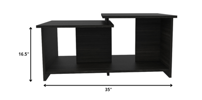 35’ Black Manufactured Wood Rectangular Coffee Table - Coffee Tables