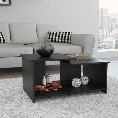 35’ Black Manufactured Wood Rectangular Coffee Table - Coffee Tables