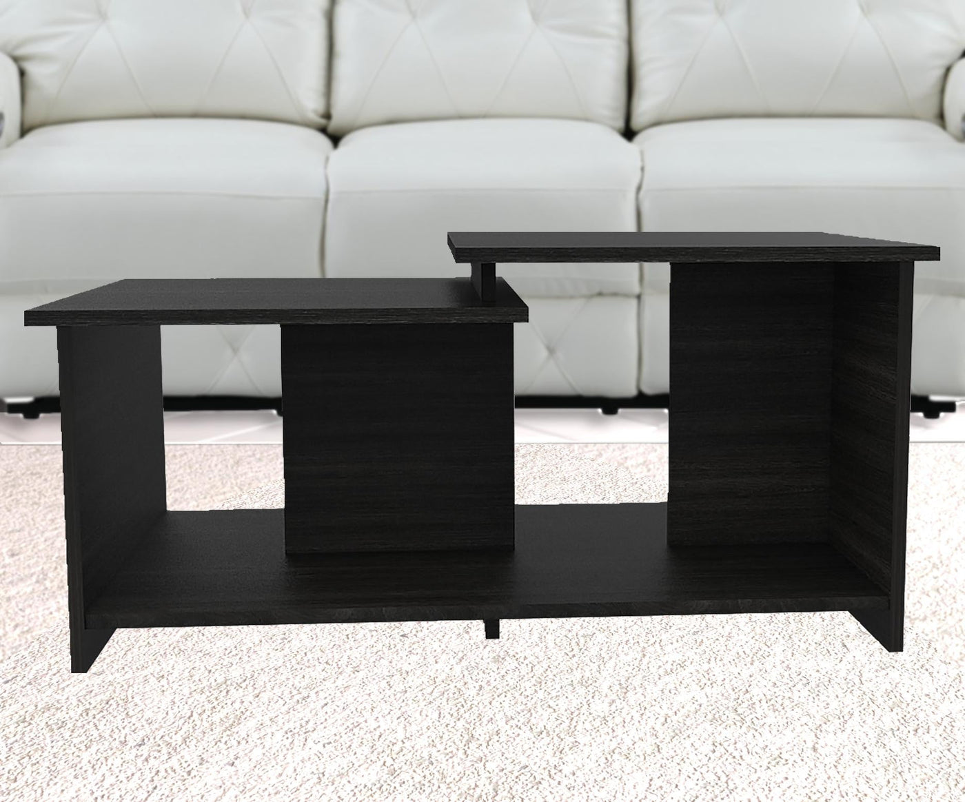 35’ Black Manufactured Wood Rectangular Coffee Table - Coffee Tables