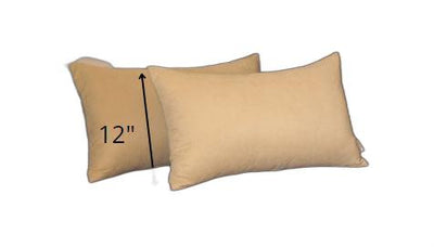Set of 2 Tan Modern Lumbar Throw Pillows