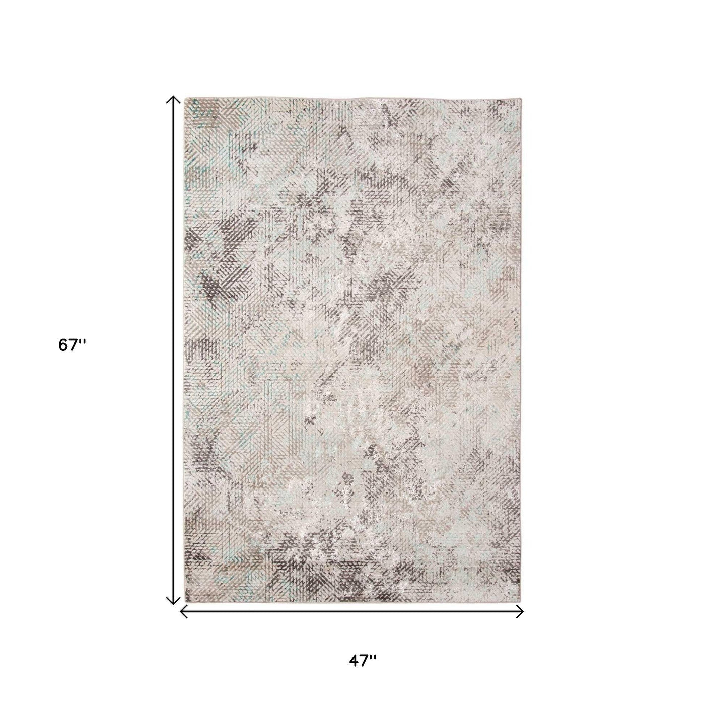 4’ X 6’ Gray Abstract Area Rug - 4’ x 6’ - Area Rugs