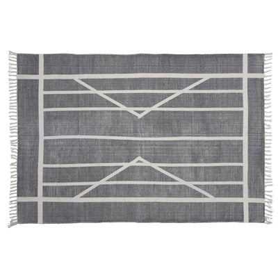 4’ X 6’ Gray Dhurrie Area Rug - 4’ x 6’ - Area Rugs