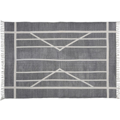 4’ X 6’ Gray Dhurrie Area Rug - 4’ x 6’ - Area Rugs