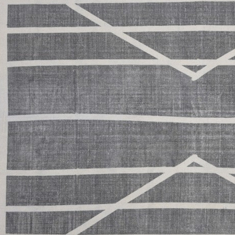 4’ X 6’ Gray Dhurrie Area Rug - 4’ x 6’ - Area Rugs