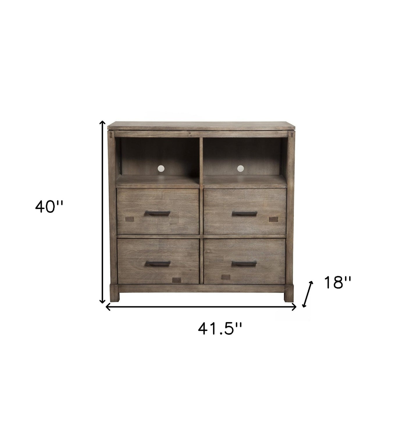 42’ Brown Plantation Mahogany Solids Okoume And Veneer Open Shelving TV Stand - TV Stands