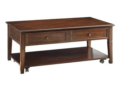 48’ Walnut Manufactured Wood Rectangular Lift Top Coffee Table With Shelf - Coffee Tables