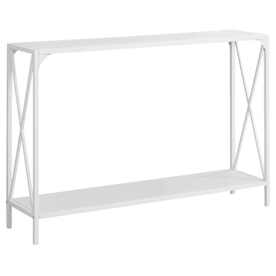 48’ White Console Table With Storage - Console Tables
