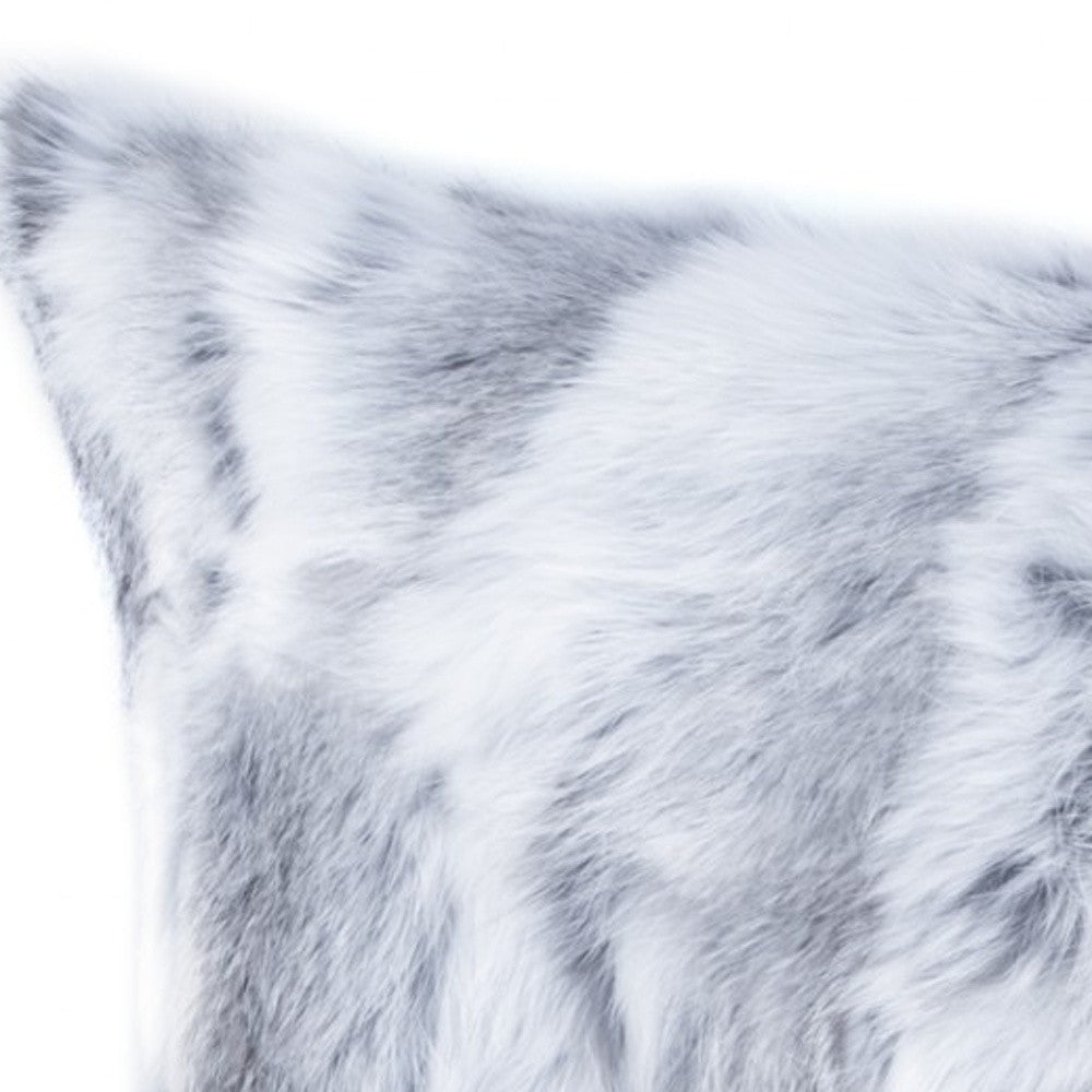 5’ X 12’ X 20’ 100% Natural Rabbit Fur Grey Pillow - Accent Throw Pillows