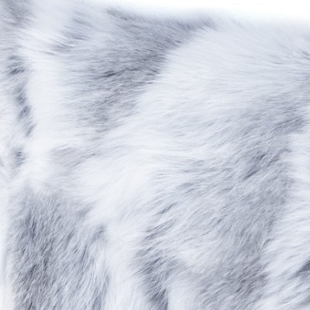 5’ X 12’ X 20’ 100% Natural Rabbit Fur Grey Pillow - Accent Throw Pillows