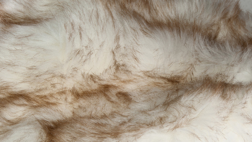 5’ X 6’ Ombre Tan Faux Fur Washable Non Skid Area Rug - Area Rugs