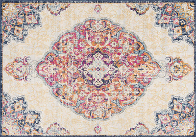 5’ X 7’ Cream Oriental Dhurrie Area Rug - Area Rugs