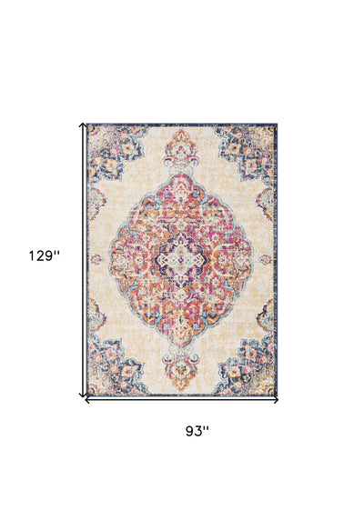 5’ X 7’ Cream Oriental Dhurrie Area Rug - Area Rugs