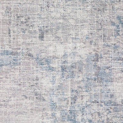 5’ X 7’ Grey And Blue Abstract Power Loom Stain Resistant Area Rug - Area Rugs