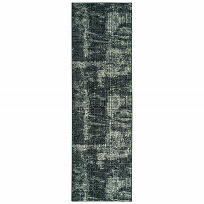 5’ X 8’ Black Ivory Machine Woven Abstract Indoor Area Rug - Area Rugs