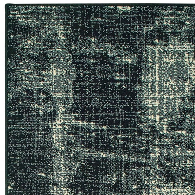 5’ X 8’ Black Ivory Machine Woven Abstract Indoor Area Rug - Area Rugs