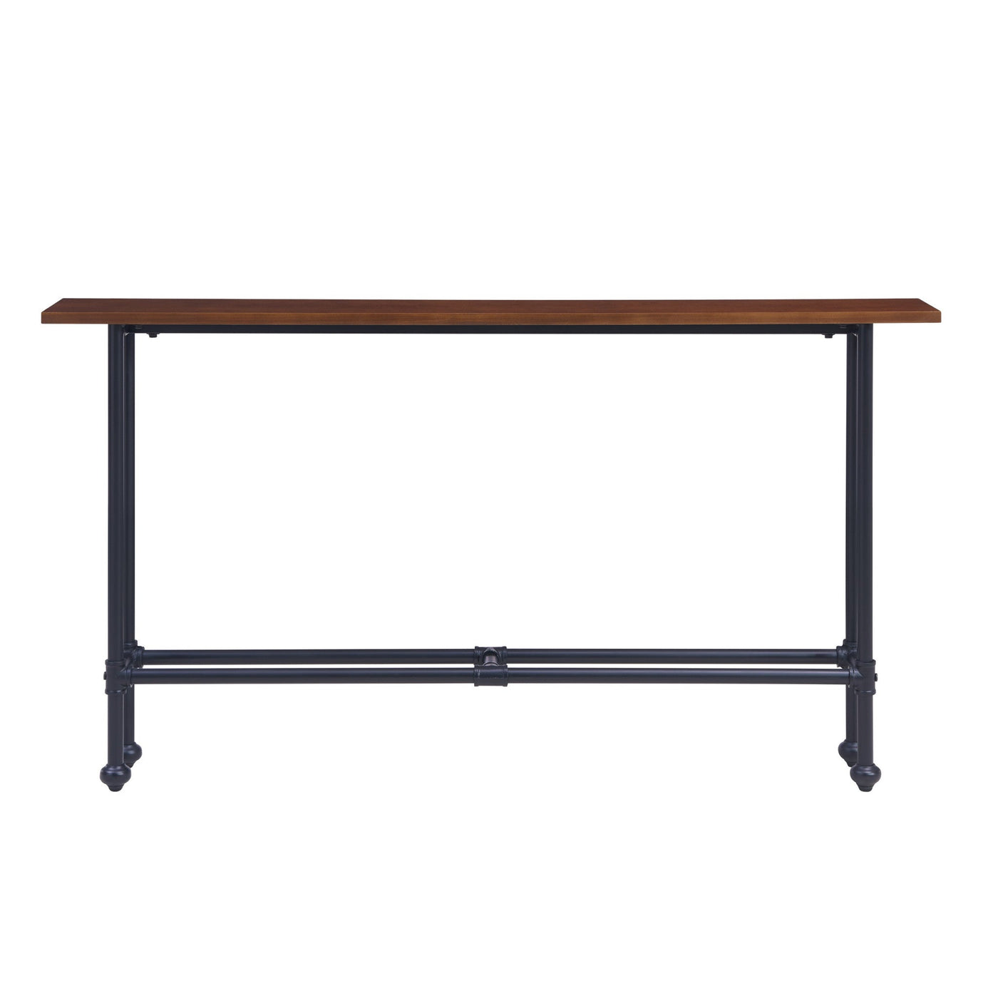 56’ Espresso and Black Console Table - Console Tables