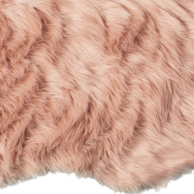 6’ X 6’ Grey Faux Fur Washable Non Skid Area Rug - Area Rugs