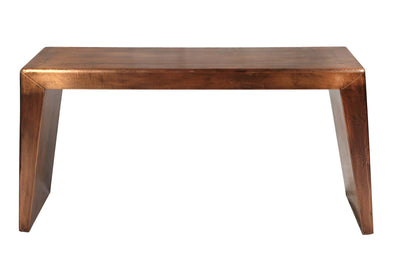 60’ Copper Aluminum Sled Console Table - Console Tables